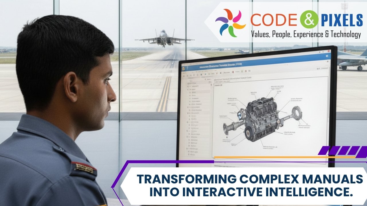 Interactive defense training aid displaying a 3D missile system model with labeled components, enabling real-time exploration, guided learning, and technical simulations.